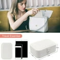 thumbnail image 2 of HLONK Jewelry Box  Small Portable Travel Case  2 Layers Organizer Display Storage Holder Box for Rings  Earrings  Necklaces  Bracelets (White), 2 of 7