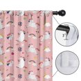 thumbnail image 4 of Unicorns and Rainbows Pattern Blackout Kids Curtains,Childrens Insulated Curtains Set Of 2,Bedroom Essentials,Toddler Room Decor 42x54in(106x137cm), 4 of 4