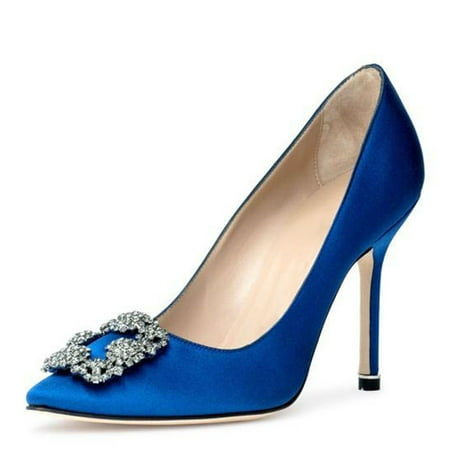 

SySea Elegant Lady Stiletto High Heel Pumps Women Party Shoes Bling Bling Jewelry Buckle