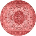 thumbnail image 1 of Ahgly Company Indoor Round Medallion Red Traditional Area Rugs, 5' Round, 1 of 4