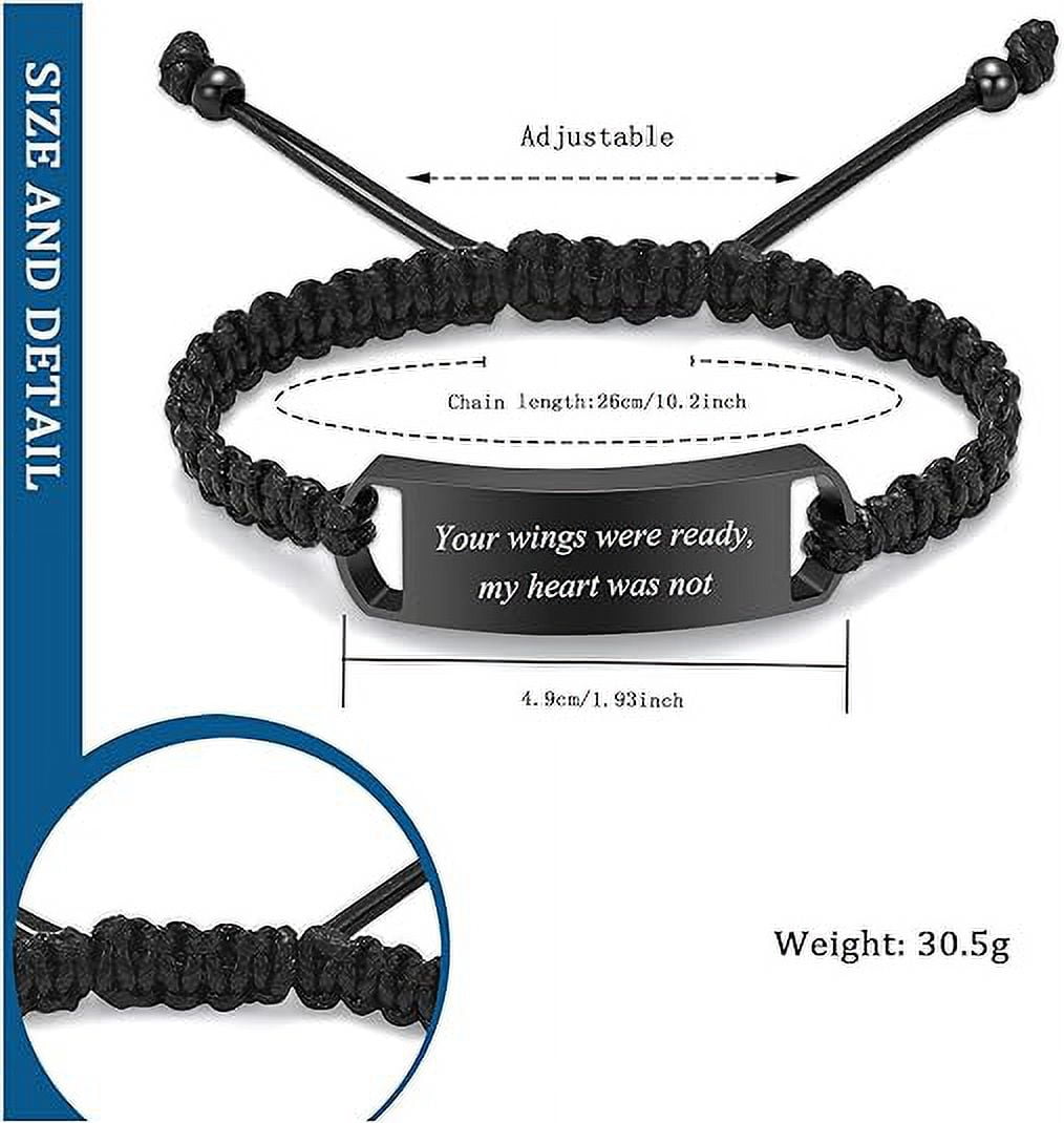 Personalized Square Cremation Urn Bracelet for Ashes for Men Women Stainless Steel Braided Adjustable Wristband Bangle Keepsake Human Pet Memorial Gift