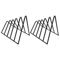 WSTEER 2pcs Freestanding Desktop Book Shelf Iron Art Magazine Holder Multi-functional Dish Storage Rack