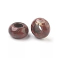 thumbnail image 2 of GKNET 30pcs Natural Gemstone European Beads Rondelle Loose Large Hole Stone 14x8mm-Brecciated Jasper, 2 of 6