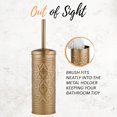 thumbnail image 3 of Autumn Alley Gold Toilet Brush and Holder Bathroom Accessories, Bathroom Toilet Brush for Modern Bathroom Decor, Standing Farmhouse Toilet Bowl Brush wiush with Holder, Bathroom Decor Sets, 3 of 8