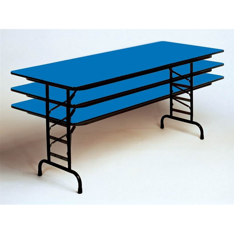 Standard Adjustable Height Folding Table 24 in. x 72 in. White Walmart