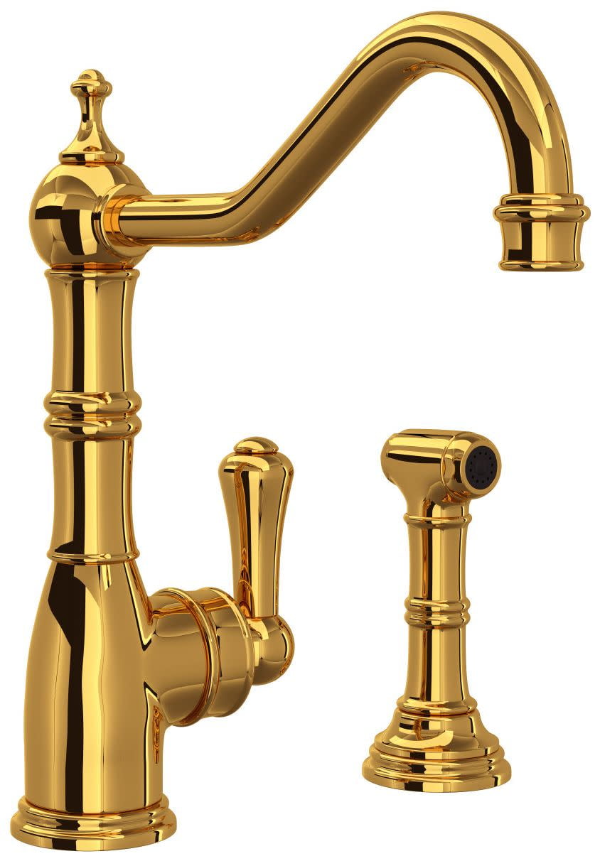 Perrin & Rowe VINTAGE BRASS KITCHEN MIXER TAPS RECLAIMED & FULLY REFURBISHED 