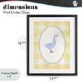 thumbnail image 4 of Stupell Industries Cottage Little Goose on Yellow Gingham Black Framed Print Under Glass, 13 x 16, by The Paper Curator, 4 of 8