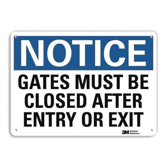 Lyle Notice Sign,10 in x 14 in,Aluminum U5-1241-RA_14X10
