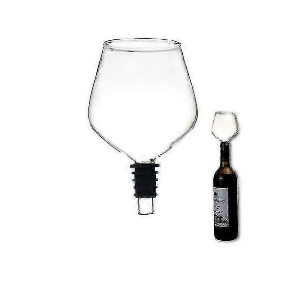 Creative Lead Free Glass Red Wine Stopper Bottle With Stemless Screwing Drinking Straight Cup