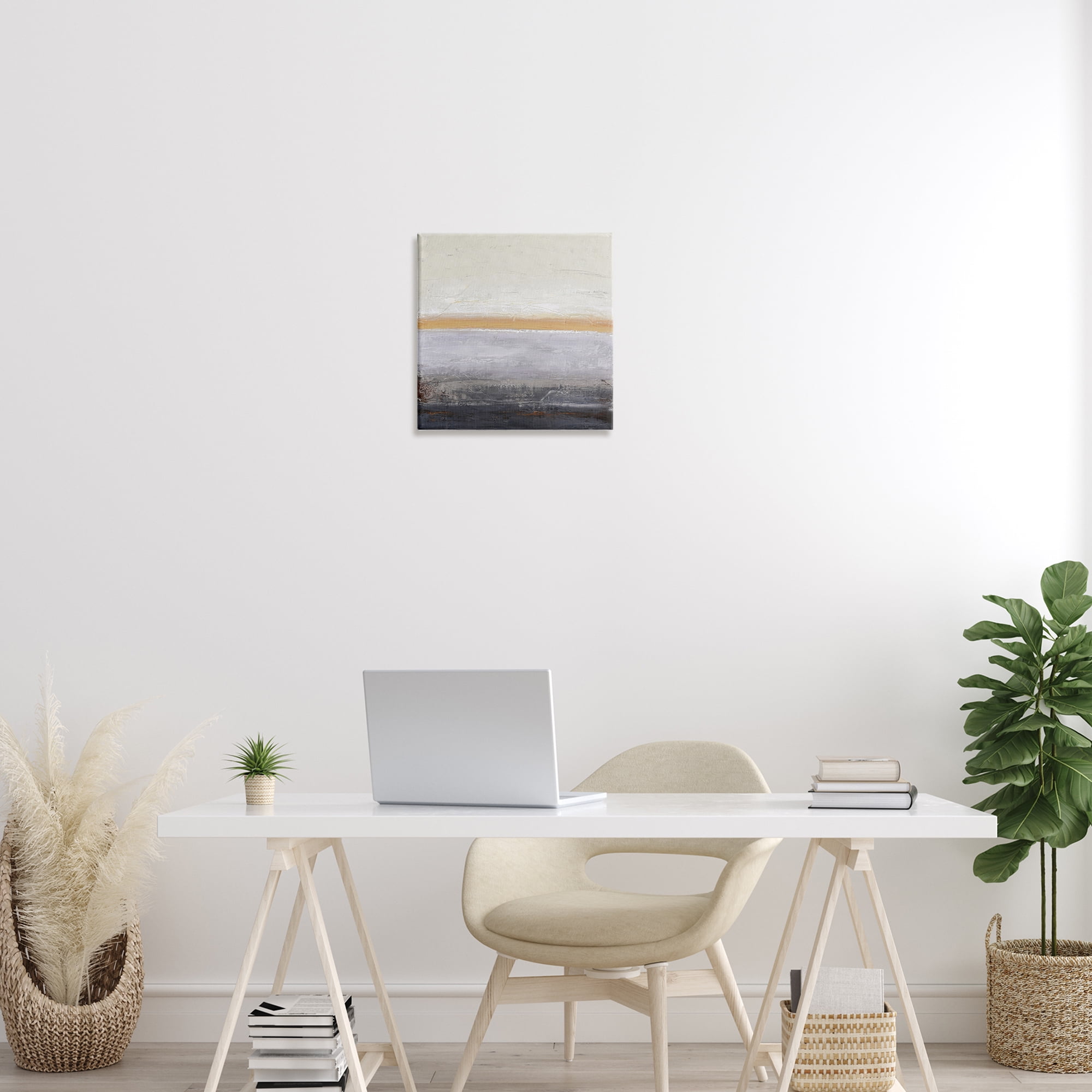Warm Peachy Horizon Canvas Wall Art, design by Design Fabrikken