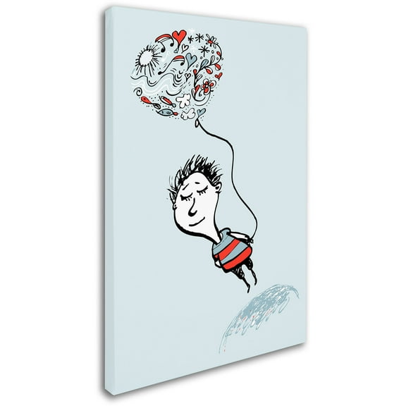 Trademark Fine Art "Love Balloon" Canvas Art by Carla Martell