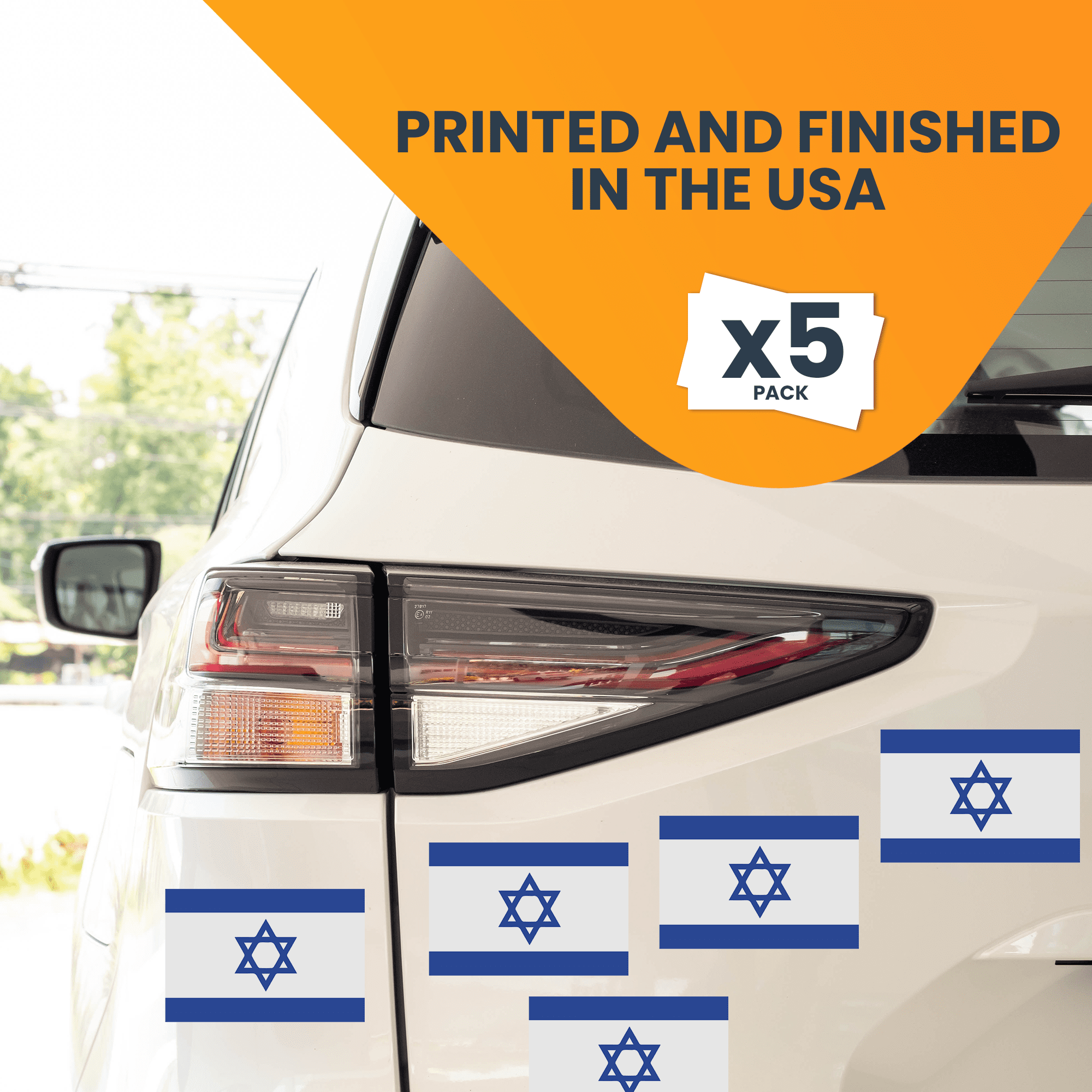 Magnet Me Up Israel Israeli Flag Magnet Decal, 4x6 Inches, 5 Pack, BLU and WHT