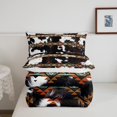 thumbnail image 5 of Cowhide Quilt Black and White Highland Cow Print Comforter Set,Western Bedding Sets Full Exotic Aztec Duvet Insert,Farmhouse Wild Animals Longhorn Skin Room Decor Cowboys Gifts for Men, 5 of 6
