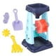 thumbnail image 2 of Juego de 5 juguetes de playa para niños, reloj de arena, herramientas creativas para la arena, pala para arena (azul, color aleatorio de accesorios)., 2 of 7