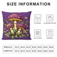 thumbnail image 5 of COMIO Decorative Mushroom Pillow Cover with Seven Small Mushroom Plush Sewed in, Home Decor Mushroom Throw Pillow Cover (Purple), 5 of 5