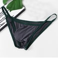 thumbnail image 1 of ylioge Mens Underwear Thongs Trendy Low Rise Solid Color Stretchy G-String Breathable Support Briefs, 1 of 3