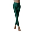 thumbnail image 4 of Sakmal High Waisted Leggings for Women Green Night Out Buttery Soft Party Yoga Pants Stretchy Full Leather Leggings with Pockets, 4 of 5