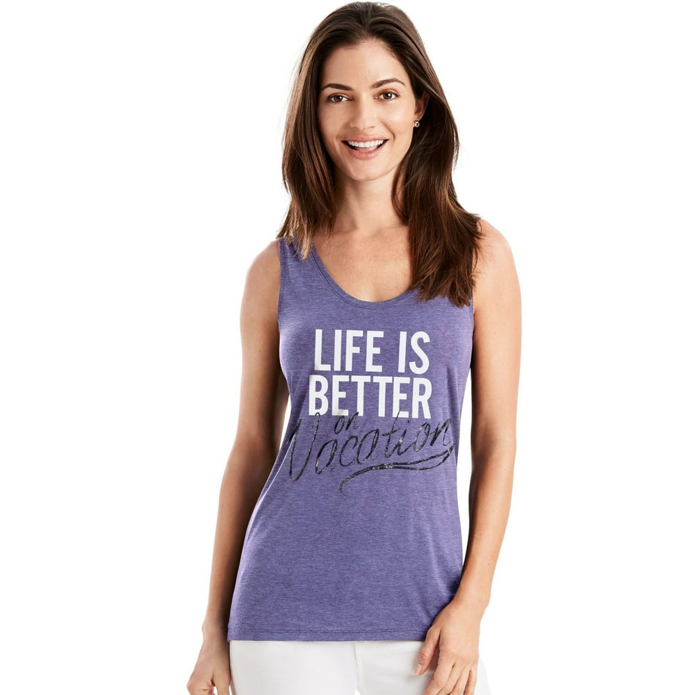 Hanes Hanes Women's Graphic Voop Neck Tank Top