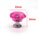 thumbnail image 3 of 10 unids 24 mm Mini Puertas de cristal de cristal rosado for Caja de cosméticos Caja de cajones Muebles de cocina Mango de cocina con tornillos, 3 of 5