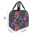 thumbnail image 2 of Yiaed Floral Print Insulated Lunch Bag Reusable Cute Tote Lunch Box, Leakproof Cooler Lunch Bags for Work Office Travel School Picnic, 2 of 5