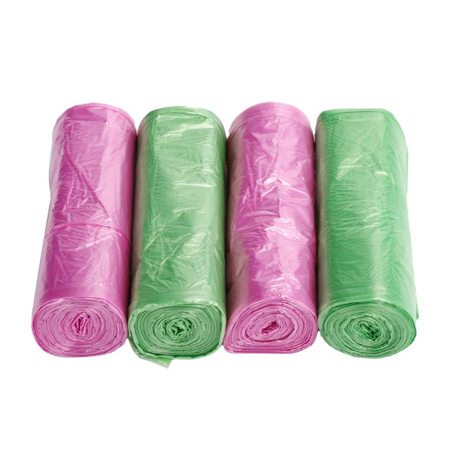 4 rollos de bolsas de basura de punto engrosado, bolsa de basura desechable para contenedores de hogar y oficina