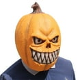 thumbnail image 3 of Halloween Head Mask Pumpkin Head Scary Latex Full Face Costume Mask Cosplay Mask, 3 of 7