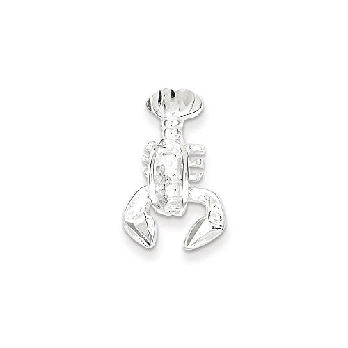.925 Sterling Silver Lobster Chain Slide Charm Pendant by SSQGold-Crabs & Lobsters Charms