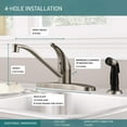 thumbnail image 3 of Peerless Single-Handle Kitchen Sink Faucet with Side Sprayer, Stainless P115LF-SS, 3 of 4