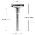 thumbnail image 2 of Adjustable Double Edge Classic Safety Razor (1 Razor & 5 pcs Titanium Coated Blades), 2 of 8