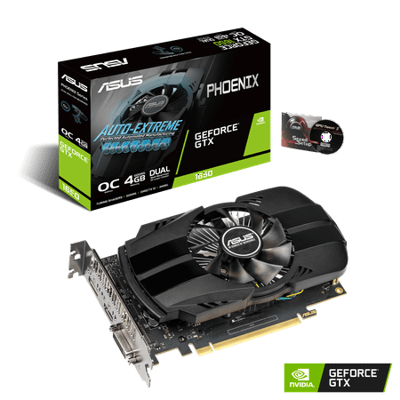 ASUS GeForce GTX 1650 4GB Phoenix Fan Overclocked Edition HDMI DP DVI Graphics Card (PH-GTX1650-O4G)