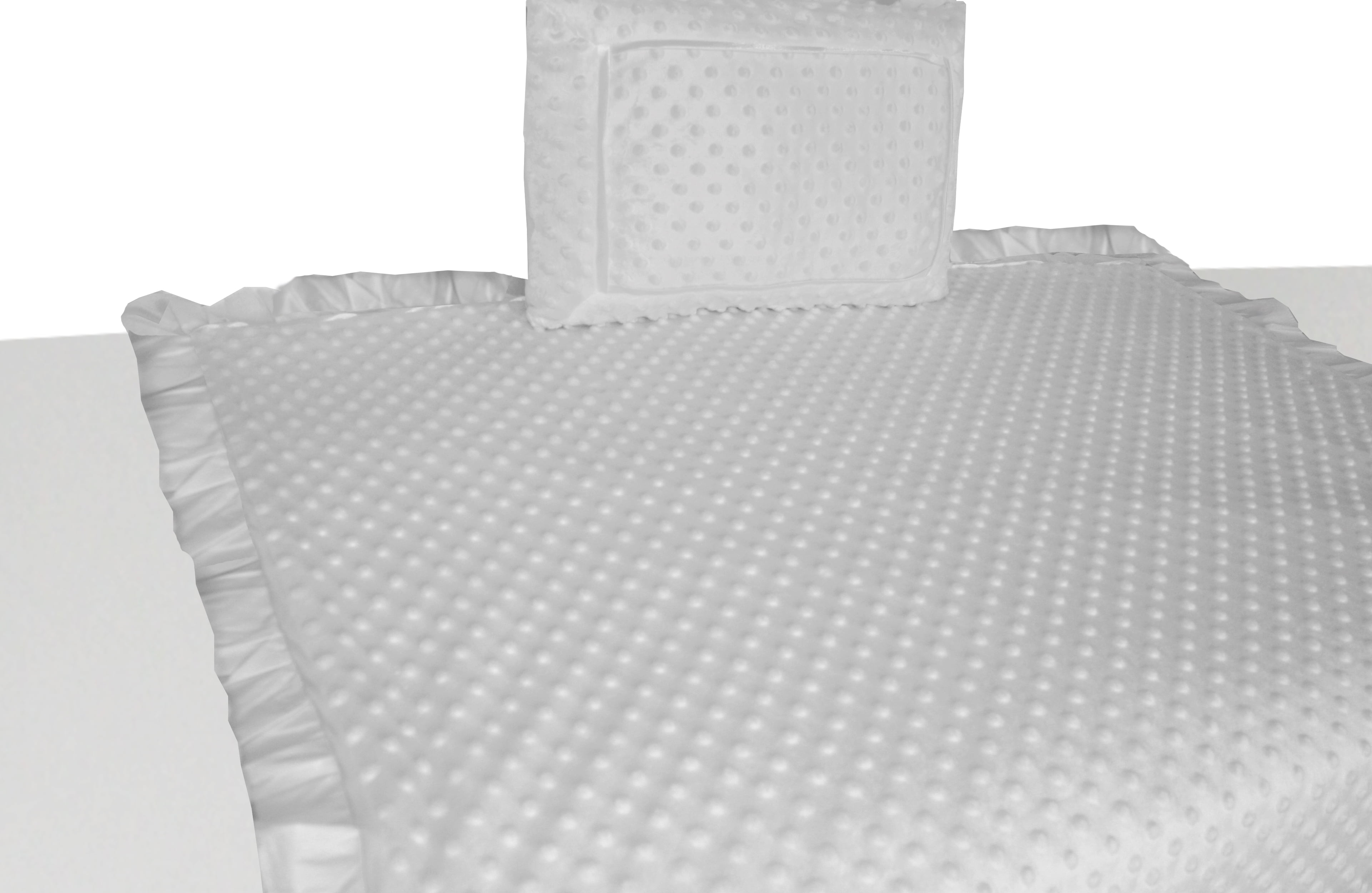BabyFad Minky Ultra White 9 Piece Crib Bedding Set