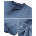 thumbnail image 5 of ZIMEGO Men’s Slim Fit Henley Shirt – Casual Textured Cotton Short Sleeve Crew Neck Fashion Athletic Fit T-Shirts, 5 of 6