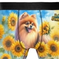 thumbnail image 4 of Pomeranian Hello Summer Sunshine Sunflowers Spring Retro Vintage All Over Print Boxer Briefs Underwear for Men Dad Pom Dog Lover Gifts - 00008, 4 of 6