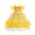 thumbnail image 3 of Vestidos de Halloween con pompones para niños Vestidos de princesa Vestidos amarillos, 3 of 6