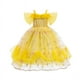 thumbnail image 3 of Vestidos de Halloween con pompones para niños Vestidos de princesa Vestidos amarillos, 3 of 6