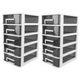 thumbnail image 5 of FUEENIRVA 2Pcs Practical Desk Organizer with 5 Tier Drawers Plastic Storage Cabinet, 5 of 8