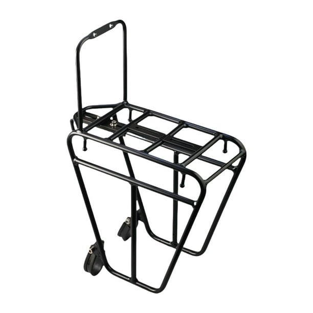 Portaequipajes delantero para bicicleta, portaequipajes de metal, carga máxima de 25 kg/55 lb, bolsa para portaequipajes, estante para bicicletas,