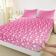 thumbnail image 3 of Manfei Pink Cartoon Moon Bed Sheets for Teen, Kawaii Stars Lover King Sheets, Princess Style Sheet Set, Super Cozy Room Decor, 4-Piece, 3 of 7