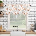 thumbnail image 4 of Fall Autumn White Pumpkin Kitchen Curtains Valance for Windows Thanksgiving Decor Orange Leaves Harvest Curtain Farmhouse Rod Pocket Window Treatment for Bathroom living Room Decorations 54x18inch, 4 of 6
