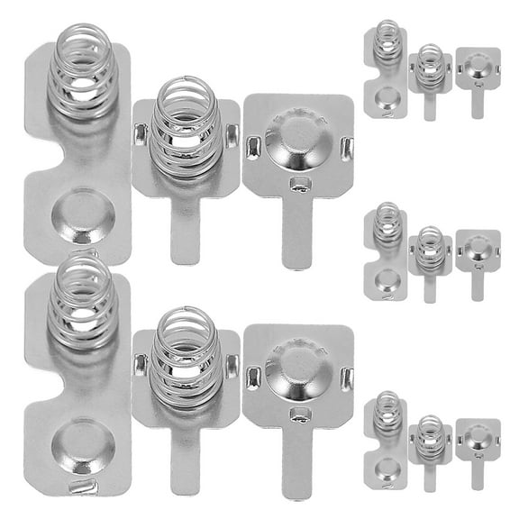 WORGEOUS  5 Sets Battery Contacts Spring Plate Replacement Part Gas Meter Connecting Buckle Connectors Silver