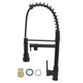 thumbnail image 1 of Matte Black Kitchen Faucet, Single Handle Control for Effortless Temperature Adjustment, Dual Function Water Modes Stream & Spray, Easy Installation, 1 of 5