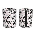 thumbnail image 3 of Round Car Trash Can 7×5.9in Waterproof, Durable, Not Easy To Fade, Easy To Install And Disassemble To Prevent Interior Pollution Simple Cow Print Pattern White Background, Pink And White_1, 3 of 7