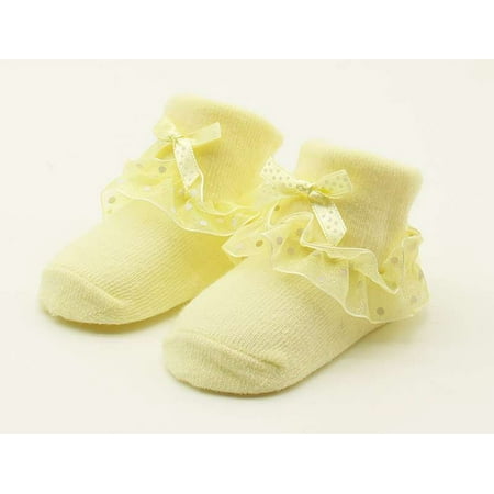 

Popvcly Bowknots Socks for Toddlers Infants Babys Girls Cotton Ankle Socks Baby Princess Bowknots Socks 0-6 Month