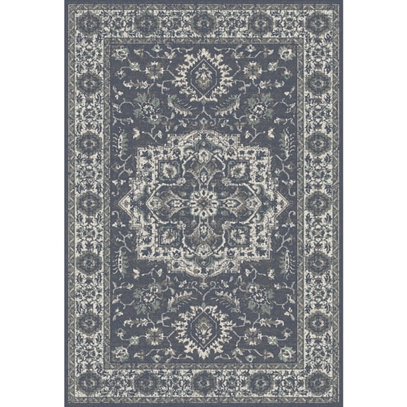 Loomaknoti Mendez Treyvoughn 5' x 7' Blue Oriental Indoor Area Rug