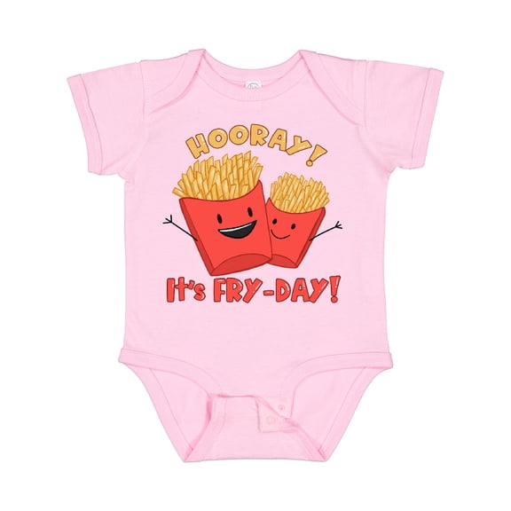 Inktastic Hooray It's Fry-day with Cute Fries Boys or Girls Baby Bodysuit