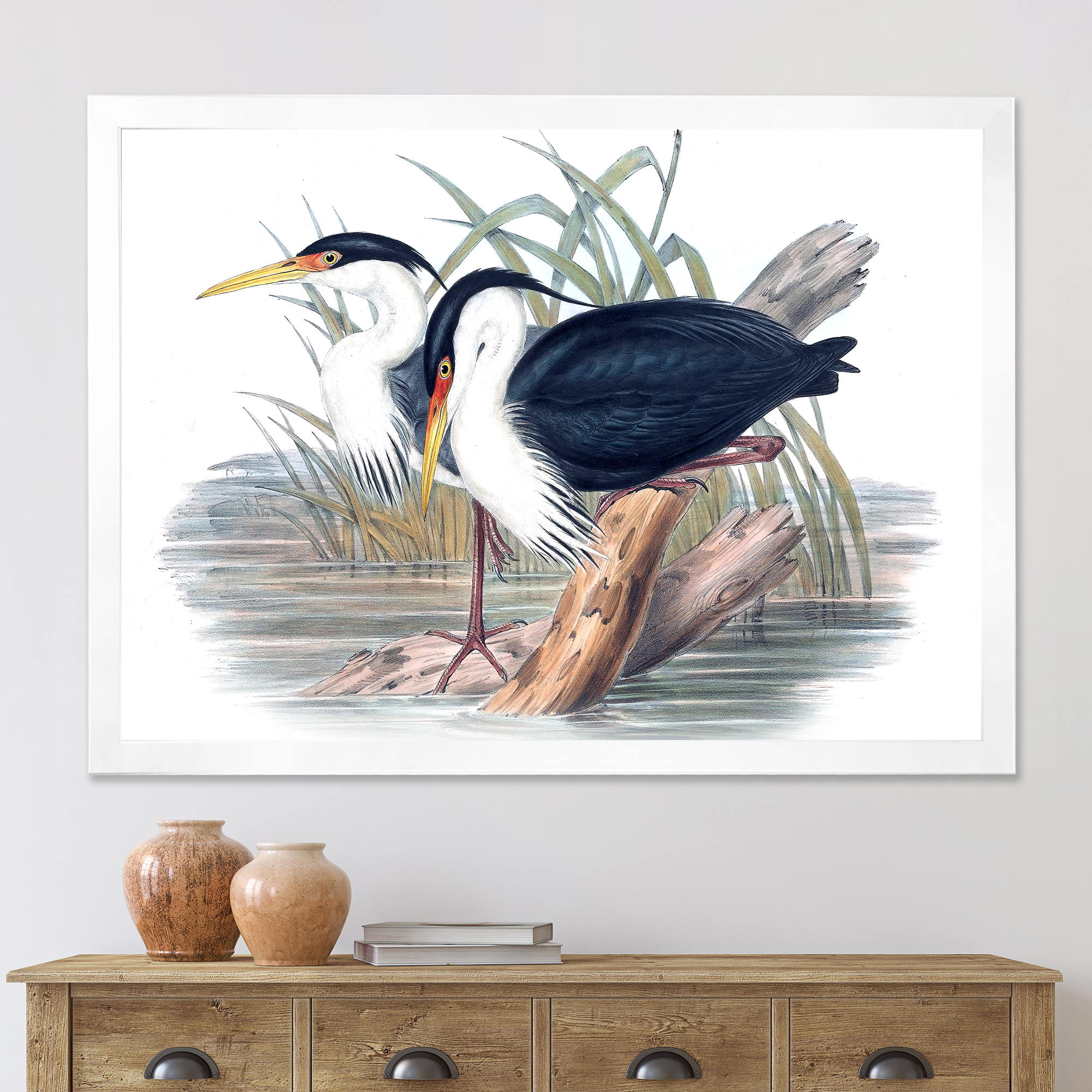 Designart 'Ancient Bird Life II' Traditional Framed Art Print