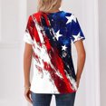 thumbnail image 4 of LWavelet Fourth of July Shirts for Women 3/4 Length Sleeve Tops Round Crew Casual Patriotic Fireworks USA Flag Tee White S, 4 of 4