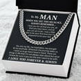 thumbnail image 3 of To My Man - I Love You Forever & Always Cuban Link Chain Necklace, Cuban Link Chain, Stainless Steel or Yellow Gold, Message Card & Gift Box, 3 of 5