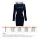 thumbnail image 5 of Vestido cruzado de manga larga para mujer Cuello cuadrado Terciopelo Dobladillo asimétrico Vestido de cintura alta Primavera Verano Otoño Vestido ajustado para fiesta Boda Citas ANGGREK  Otros, 5 of 5