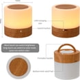 thumbnail image 5 of Lámpara de noche LED regulable - Lámpara de mesa de colores vibrantes - 3 modos de iluminación - Sensor táctil - Luz blanca cálida y cambio de color para el dormitorio, 5 of 5
